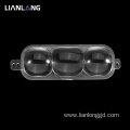 Plastic electric headlight lens LED